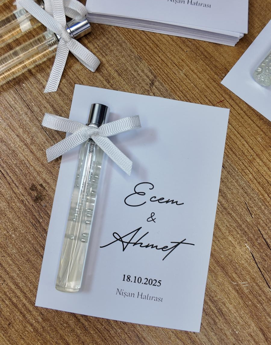 nişan nikah hediyesi kartlı limon kolonyası